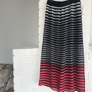 Maurices Striped Sheer Maxi Skirt